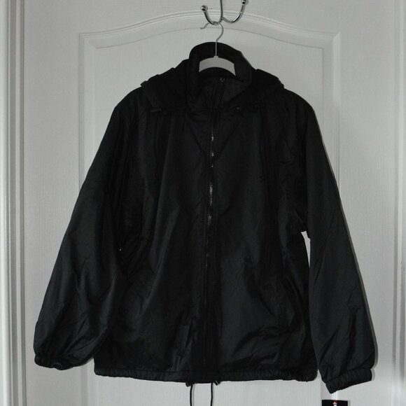 Vintage Charles Klein Jacket Coat Men's Hooded Fleece Lined Wind Raincoat Small - Picture 1 of 5